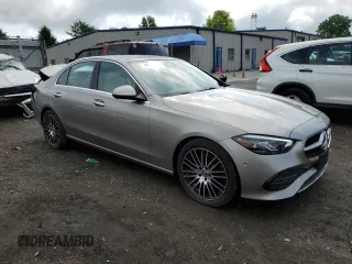 2024 Mercedes-Benz C 300 with VIN W1KAF4HB3RR225141, listed as a Copart auction lot 59585835 with 4,424 mi miles and Salvage title. Bid and sale history available at DreamBid. Image 4.