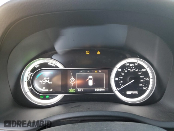 2019 Kia Niro Touring with VIN KNDCE3LC9K5215999, listed as a Copart auction lot 84847314 with 95,880 mi miles and Salvage Title. Bid and sale history available at carsss.com. Image 9.