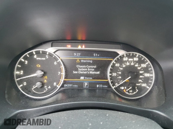 2019 Nissan Altima SL with VIN 1N4BL4EW2KN308125, listed as a Copart auction lot 46920815 with 84,391 mi miles and Salvage Title. Bid and sale history available at carsss.com. Image 9.