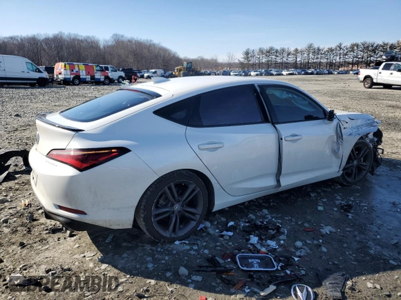 2025 Acura Integra w/A-Spec Package with VIN 19UDE4H32SA002498, listed as a Copart auction lot 45853415 with 22,493 mi miles and Salvage title. Bid and sale history available at DreamBid. Image 3.