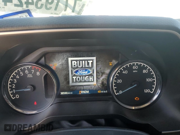 2022 Ford F-150 XL with VIN 1FTMF1E51NKD59265, listed as a Copart auction lot 77193424 with 38,590 mi miles and Salvage Title. Bid and sale history available at DreamBid. Image 9.