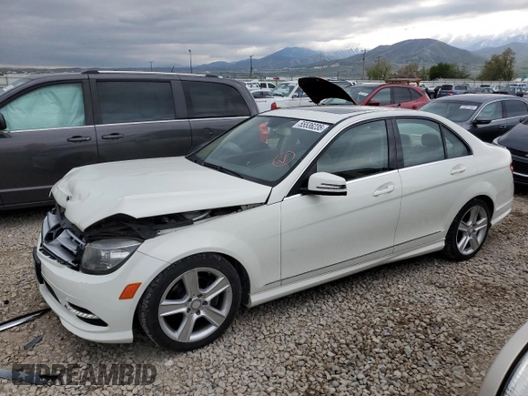 2011 Mercedes-Benz C 300 Sport with VIN WDDGF8BB8BR183114, listed as a Copart auction lot 55536235 with 132,824 mi miles and Salvage title. Bid and sale history available at DreamBid. Image 1.