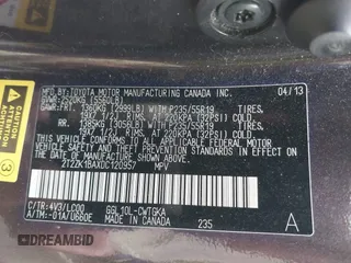 2013 Lexus RX 350 с VIN 2T2ZK1BAXDC120957, выставлен на аукционе IAAI как лот 41941047 с пробегом 190 218 миль миль и . История ставок и продаж доступна на DreamBid. Изображение 9.