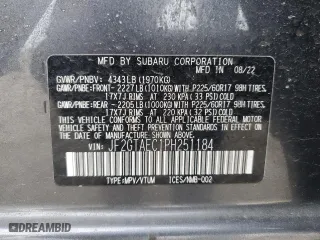 2023 Subaru Crosstrek Premium with VIN JF2GTAEC1PH251184, listed as a Copart auction lot 52435435 with 20,443 mi miles and Salvage Title. Bid and sale history available at carsss.com. Image 13.