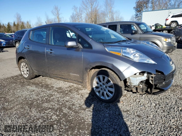 2015 Nissan LEAF SV with VIN 1N4AZ0CP8FC335118, listed as a Copart auction lot 44023525 with 75,071 mi miles and Salvage Title. Bid and sale history available at carsss.com. Image 4.