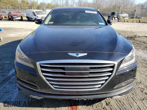 2017 Genesis G80 3.8L with VIN KMHGN4JE4HU200526, listed as a Copart auction lot 44784775 with 98,389 mi miles and Salvage Title. Bid and sale history available at DreamBid. Image 5.
