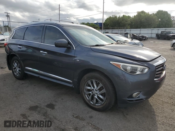 2014 Infiniti QX60 with VIN 5N1AL0MM6EC530421, listed as a Copart auction lot 55479135 with 145,573 mi miles and Clean Title. Bid and sale history available at DreamBid. Image 4.