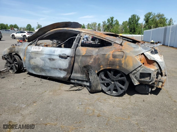 2019 Honda Civic Si Coupe with VIN 2HGFC3A58KH751599, listed as a Copart auction lot 73496074 with 0 mi miles and Salvage Title. Bid and sale history available at carsss.com. Image 3.