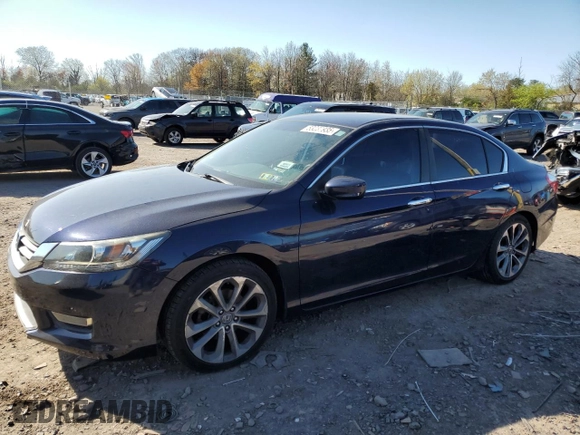 2013 Honda Accord Sport with VIN 1HGCR2F59DA250193, listed as a Copart auction lot 53237935 with 179,333 mi miles and Salvage Title. Bid and sale history available at DreamBid. Image 1.