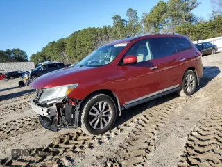 2014 Nissan Pathfinder SL with VIN 5N1AR2MM0EC715347, listed as a Copart auction lot 47441715 with 141,153 mi miles and Salvage Title. Bid and sale history available at carsss.com. Image 1.