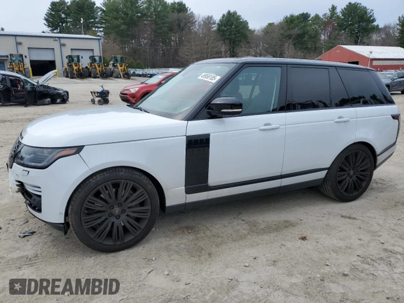2019 Land Rover Range Rover HSE with VIN SALGS2SV5KA554850, listed as a Copart auction lot 49958105 with 42,447 mi miles and Salvage Title. Bid and sale history available at DreamBid. Image 1.