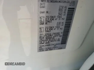 2024 Infiniti QX60 Luxe с VIN 5N1DL1FR6RC345884, выставлен на аукционе Copart как лот 45394685 с пробегом 7 497 миль миль и Списание • Salvage title. История ставок и продаж доступна на DreamBid. Изображение 13.