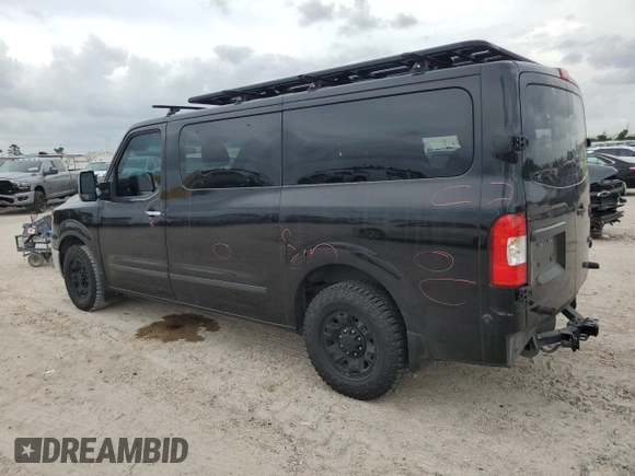 2017 Nissan NV SL z VIN 5BZAF0AA3HN850343, wystawiony jako Copart lot #54843445 z przebiegiem 129 144 mil mil oraz Szkoda całkowita • Salvage title. Historia ofert i sprzedaży dostępna na DreamBid. Obrazek 2.