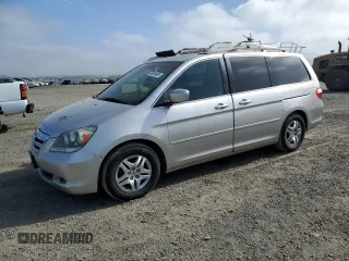 2007 Honda Odyssey EX-L with VIN 5FNRL38637B095559, listed as a Copart auction lot 53681605 with 184,605 mi miles and Salvage Title. Bid and sale history available at carsss.com. Image 1.