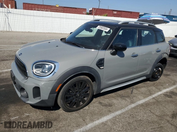 2021 MINI Countryman Oxford Edition with VIN WMZ23BR07M3M79228, listed as a Copart auction lot 72582534 with 38,678 mi miles and Salvage Title. Bid and sale history available at carsss.com. Image 1.