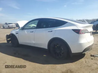 2022 Tesla Model Y Long Range with VIN 7SAYGAEE3NF416838, listed as a Copart auction lot 46157675 with 24,254 mi miles and Salvage Title. Bid and sale history available at DreamBid. Image 2.