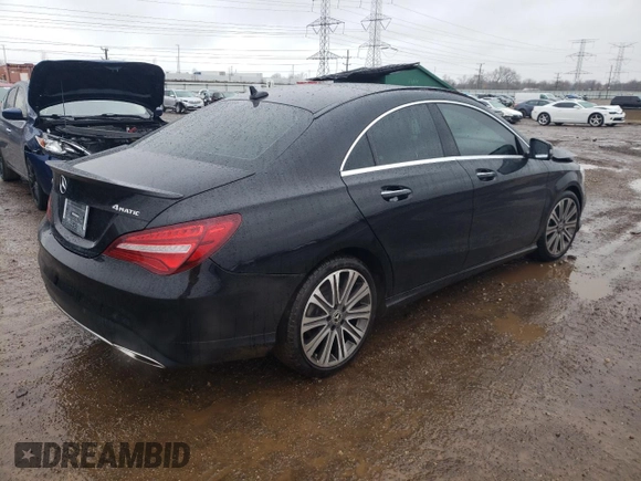 2018 Mercedes-Benz CLA 250 with VIN WDDSJ4GB6JN656413, listed as a Copart auction lot 48919014 with 51,192 mi miles and . Bid and sale history available at DreamBid. Image 3.