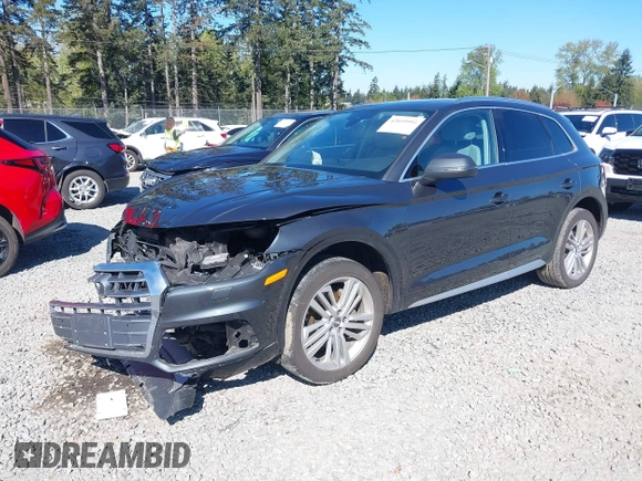 2018 Audi Q5 Premium Plus with VIN WA1BNAFY9J2125799, listed as a IAAI auction lot 42035992 with 59,403 mi miles. Bid and sale history available at carsss.com. Image 18.