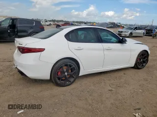 2019 Alfa Romeo Giulia with VIN ZARFAMAN6K7619968, listed as a Copart auction lot 61815425 with 30,055 mi miles and Salvage title. Bid and sale history available at DreamBid. Image 3.