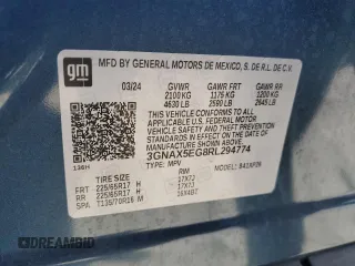 2024 Chevrolet Equinox LS with VIN 3GNAX5EG8RL294774, listed as a Copart auction lot 75315874 with 19,073 mi miles and Salvage Title. Bid and sale history available at carsss.com. Image 12.