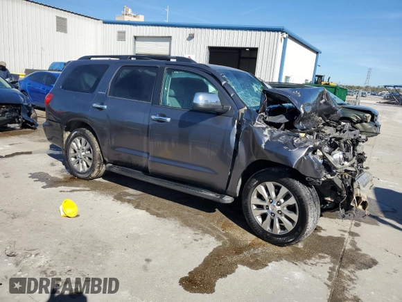 2014 Toyota Sequoia Limited with VIN 5TDKY5G1XES053757, listed as a Copart auction lot 83827324 with 0 mi miles and Salvage Title. Bid and sale history available at carsss.com. Image 4.