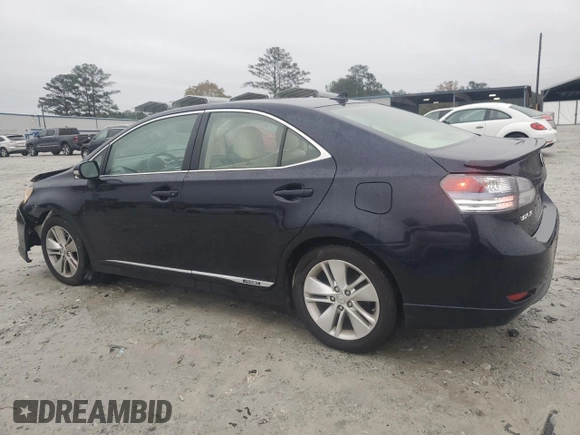 2010 Lexus HS 250h with VIN JTHBB1BA5A2037077, listed as a Copart auction lot 80104224 with 122,760 mi miles and Salvage Title. Bid and sale history available at DreamBid. Image 2.