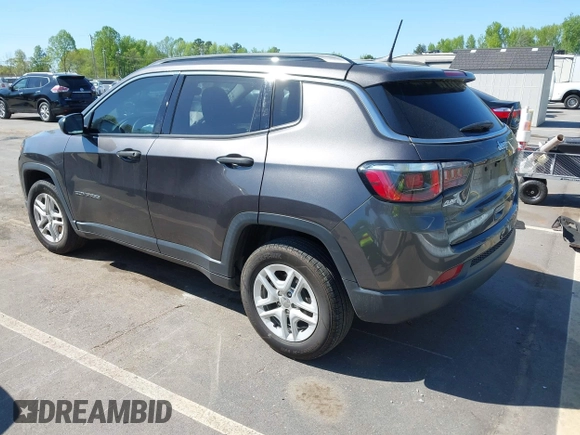 2019 Jeep Compass Sport with VIN 3C4NJCAB2KT613117, listed as a IAAI auction lot 41999519 with 73,734 mi miles and . Bid and sale history available at DreamBid. Image 3.