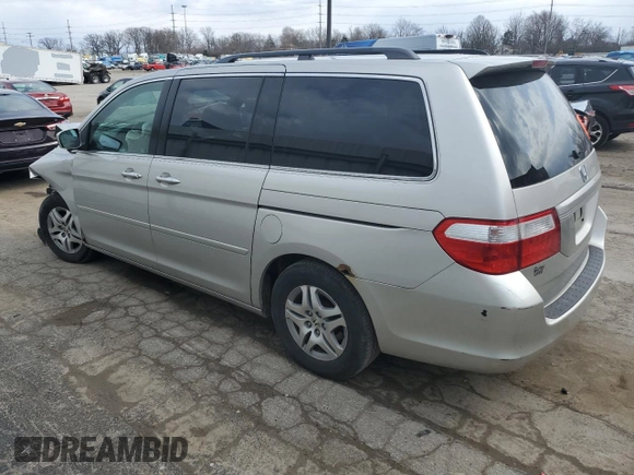 2005 Honda Odyssey EX with VIN 5FNRL38405B047948, listed as a Copart auction lot 50130755 with 0 mi miles and Salvage Title. Bid and sale history available at carsss.com. Image 2.