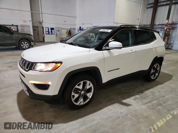 2019 Jeep Compass Limited with VIN 3C4NJDCB1KT599858, listed as a Copart auction lot 62866285 with 86,874 mi miles and Non repairable. Bid and sale history available at DreamBid. Image 1.