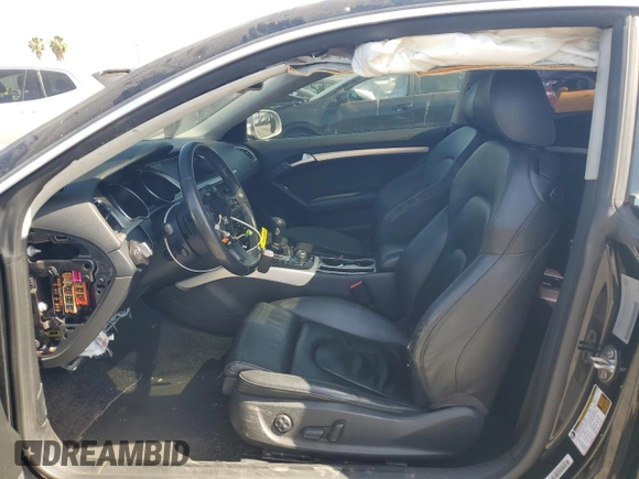 2011 Audi A5 Premium Plus with VIN WAULFAFR6BA034722, listed as a Copart auction lot 58052455 with 119,615 mi miles and Salvage title. Bid and sale history available at DreamBid. Image 7.