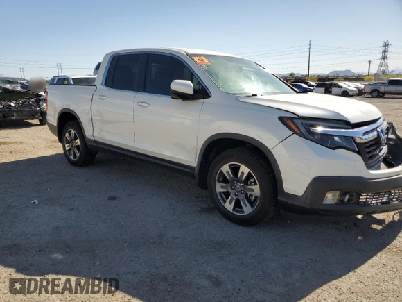 2018 Honda Ridgeline RTL-T z VIN 5FPYK3F64JB005416, wystawiony jako Copart lot #54163835 z przebiegiem 57 677 mil mil oraz Szkody całkowita. Historia ofert i sprzedaży dostępna na DreamBid. Obrazek 4.