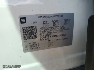 2021 Chevrolet Traverse LS with VIN 1GNERFKW1MJ191452, listed as a Copart auction lot 45590565 with 56,185 mi miles and Salvage Title. Bid and sale history available at carsss.com. Image 13.