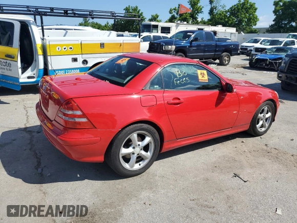 2002 Mercedes-Benz SLK 320 with VIN WDBKK65F62F246665, listed as a Copart auction lot 61410145 with Not provided miles and Salvage title. Bid and sale history available at DreamBid. Image 3.