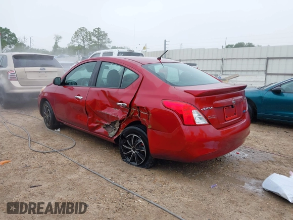2014 Nissan Versa S with VIN 3N1CN7AP3EK458136, listed as a IAAI auction lot 41919414 with 116,628 mi miles. Bid and sale history available at carsss.com. Image 3.