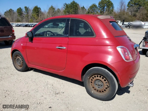 2012 FIAT 500 Pop with VIN 3C3CFFDR9CT381480, listed as a Copart auction lot 48307505 with 131229 miles and Salvage Title. Bid and sale history available at carsss.com. Image 2.