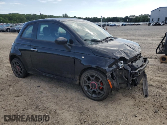 2015 FIAT 500 Sport with VIN 3C3CFFBR6FT619843, listed as a Copart auction lot 57978805 with 89,289 mi miles and Clean title. Bid and sale history available at DreamBid. Image 4.