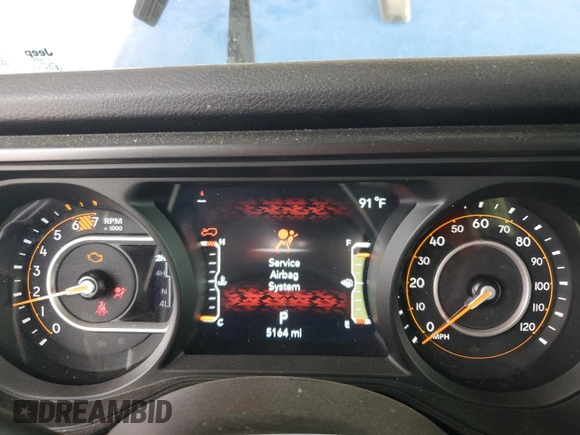 2024 Jeep Wrangler Sport S with VIN 1C4PJXAN8RW169420, listed as a Copart auction lot 62593945 with 5,164 mi miles and Salvage title. Bid and sale history available at DreamBid. Image 9.