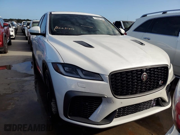 2023 Jaguar F-Pace SVR with VIN SADCZ2EE7PA704580, listed as a Copart auction lot 74357134 with Not Provided miles and Salvage Title. Bid and sale history available at DreamBid. Image 5.