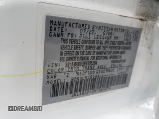 2022 Nissan Sentra SR with VIN 3N1AB8DV3NY285294, listed as a Copart auction lot 45751725 with 45,356 mi miles and Salvage Title. Bid and sale history available at carsss.com. Image 15.