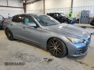 2014 Infiniti Q50 Hybrid Sport with VIN JN1AV7AP2EM690640, listed as a Copart auction lot 46405715 with 230,507 mi miles and Salvage Title. Bid and sale history available at carsss.com. Image 4.