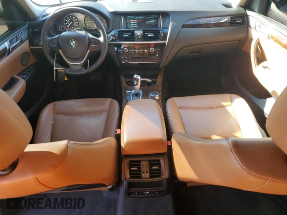 2017 BMW X3 sDrive28i with VIN 5UXWZ7C39H0V92670, listed as a Copart auction lot 86140754 with 107,846 mi miles and Salvage Title. Bid and sale history available at carsss.com. Image 8.