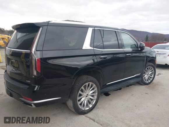 2023 Cadillac Escalade 4WD Premium Luxury with VIN 1GYS4BKL9PR226344, listed as a IAAI auction lot 41844884 with 45,019 mi miles and . Bid and sale history available at DreamBid. Image 4.