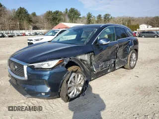 2019 Infiniti QX50 LUXE with VIN 3PCAJ5M31KF145622, listed as a Copart auction lot 49047895 with 63,934 mi miles and Salvage Title. Bid and sale history available at carsss.com. Image 1.