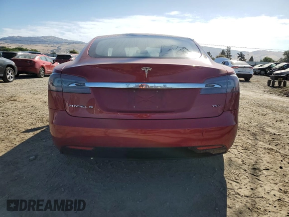 2016 Tesla Model S 70 with VIN 5YJSA1E17GF159171, listed as a Copart auction lot 57258495 with 119,849 mi miles and Salvage title. Bid and sale history available at DreamBid. Image 6.