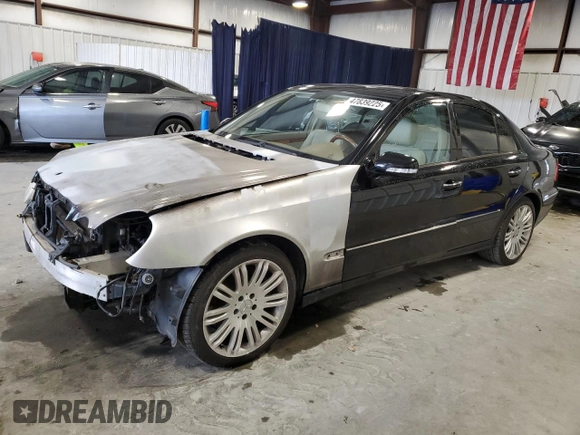 2007 Mercedes-Benz E-Class 3.5L with VIN WDBUF87X57B172166, listed as a Copart auction lot 47839225 with 156,095 mi miles and Salvage Title. Bid and sale history available at carsss.com. Image 1.