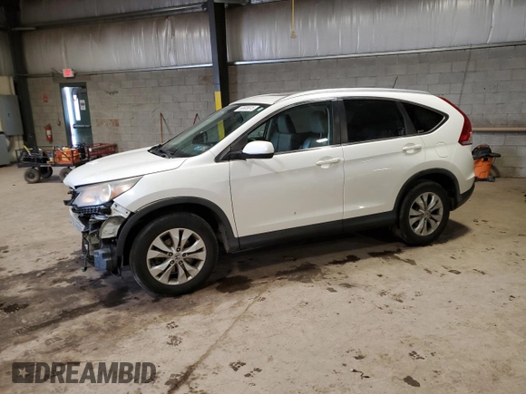 2012 Honda CR-V EX-L with VIN 5J6RM4H79CL032155, listed as a Copart auction lot 53805815 with 159,054 mi miles and Salvage Title. Bid and sale history available at carsss.com. Image 1.