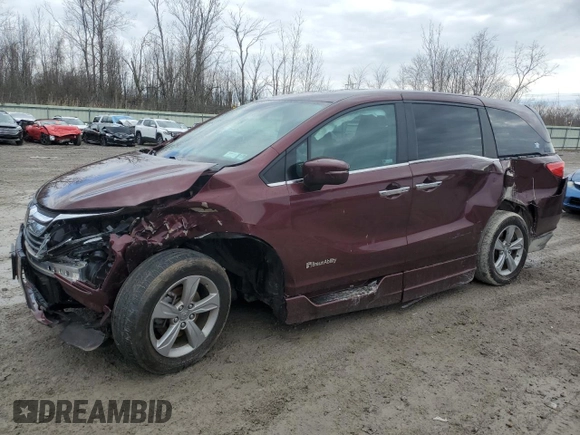 2019 Honda Odyssey EX-L with VIN 5FNRL6H70KB130948, listed as a Copart auction lot 52686395 with 35,632 mi miles and Salvage Title. Bid and sale history available at DreamBid. Image 1.