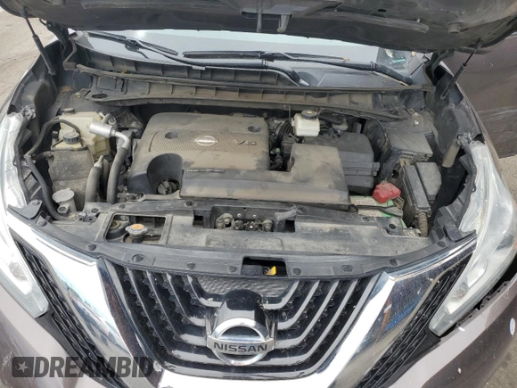 2017 Nissan Murano S z VIN 5N1AZ2MH9HN203792, wystawiony jako Copart lot #54943445 z przebiegiem 93 876 mil mil oraz Szkoda całkowita • Salvage title. Historia ofert i sprzedaży dostępna na DreamBid. Obrazek 11.