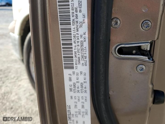 2009 Dodge Ram 1500 SLT with VIN 1D3HB13T29S796820, listed as a Copart auction lot 87319154 with 136,688 mi miles and Salvage Title. Bid and sale history available at carsss.com. Image 12.