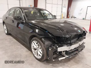 2025 BMW 3 Series 330i xDrive with VIN 3MW89CW03S8F07417, listed as a IAAI auction lot 41645759 with 1,345 mi miles. Bid and sale history available at carsss.com. Image 1.